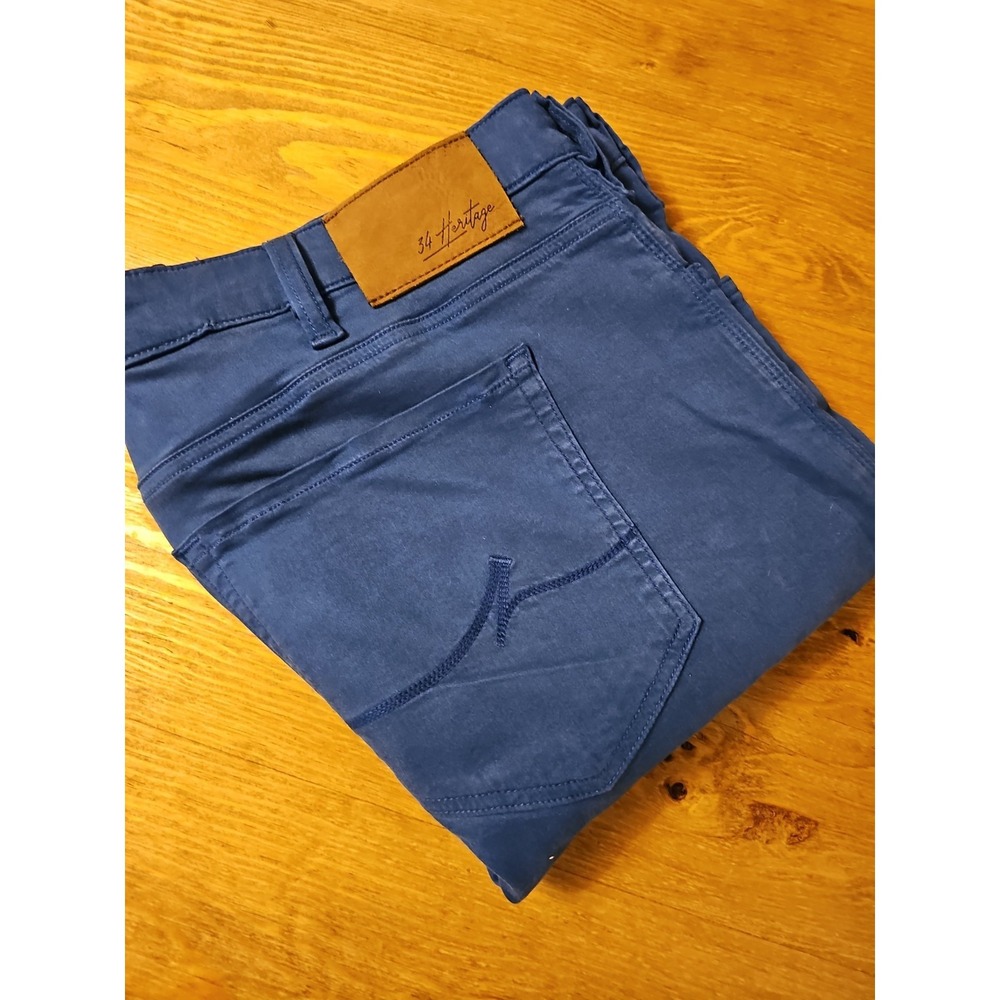 34 Heritage Twill Pants Mens Courage Royal Blue 40/34 Touch Mid Rise Straight